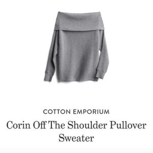 Cotton Emporium Gray Off-Shoulder Women's Sweater